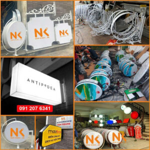 Biển hộp sáng đèn 5 cạnh 002